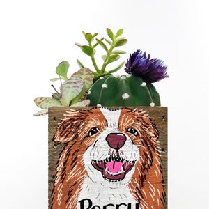 Pet Portrait Planter Custom Dog Cat Lover Gift Dog Cat Mom Dad Mother's Day, Father's Day Pet Loss Memorial image 9