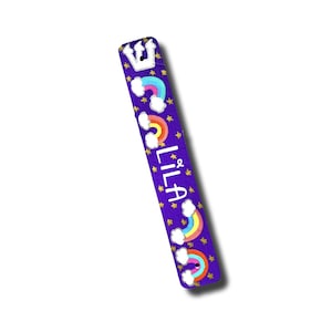 Personalized Rainbow Mezuzah: Jewish Baby Naming Gift