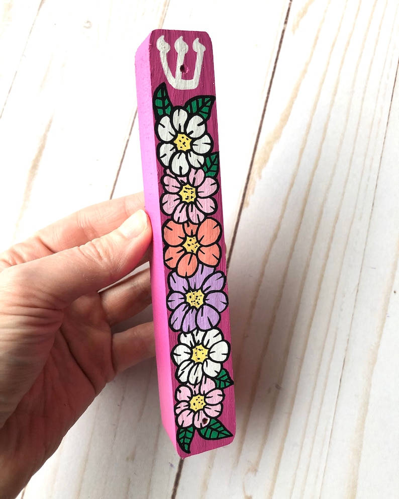 Floral Mezuzah with Optional Kosher Scroll Mezuzah Kids | Etsy