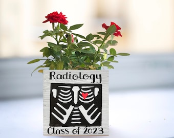 Radiologist Gift, Rad Life, Medical Graduation Gift, Radiology Tech Doctor Office Decor, Chest Xray, x-ray tech, rad tech, Succulent Planter