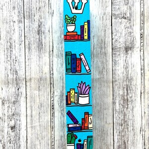 Bookshelf Mezuzah, Hand Painted Scroll Case, Jewish Gift, Housewarming, Guest Room, Baby Naming, Wedding image 4