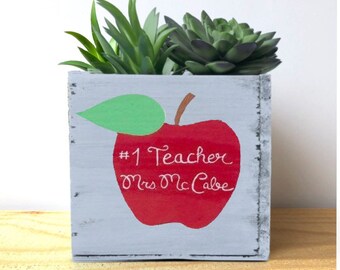 Teacher Name Gift, Teacher Gift Idea, Personalized Teacher Gift, Teacher Appreciation, Succulent Planter