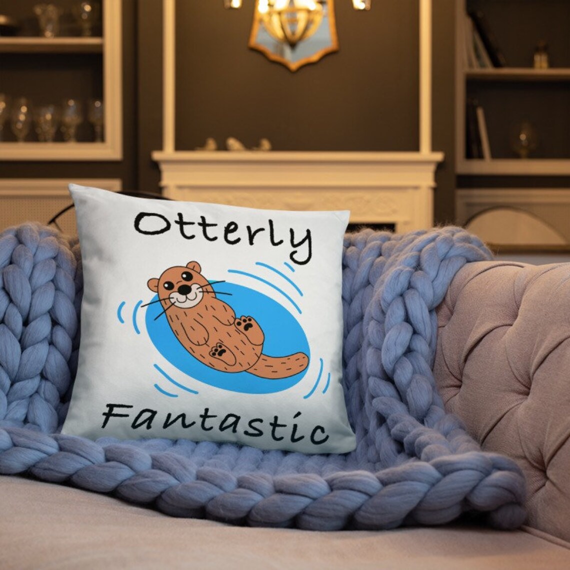Otter Pillow Decorative Animal Pillow Otterly Fantastic - Etsy