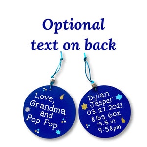 Personalized Hanukkah Ornament, 2023 Custom Chanukah Decor, 1st Birthday Jewish Baby Gift, Holidays Host Gift, Small Gifts Kids image 2