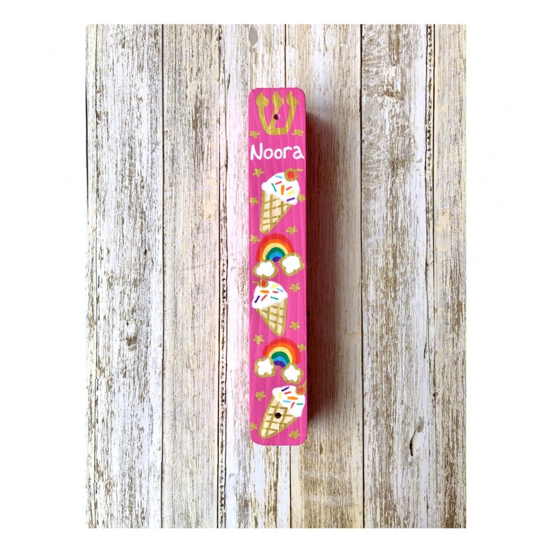 Baby Girl Mezuzah Hamsa and Tzedakah Box Ice Cream and Etsy