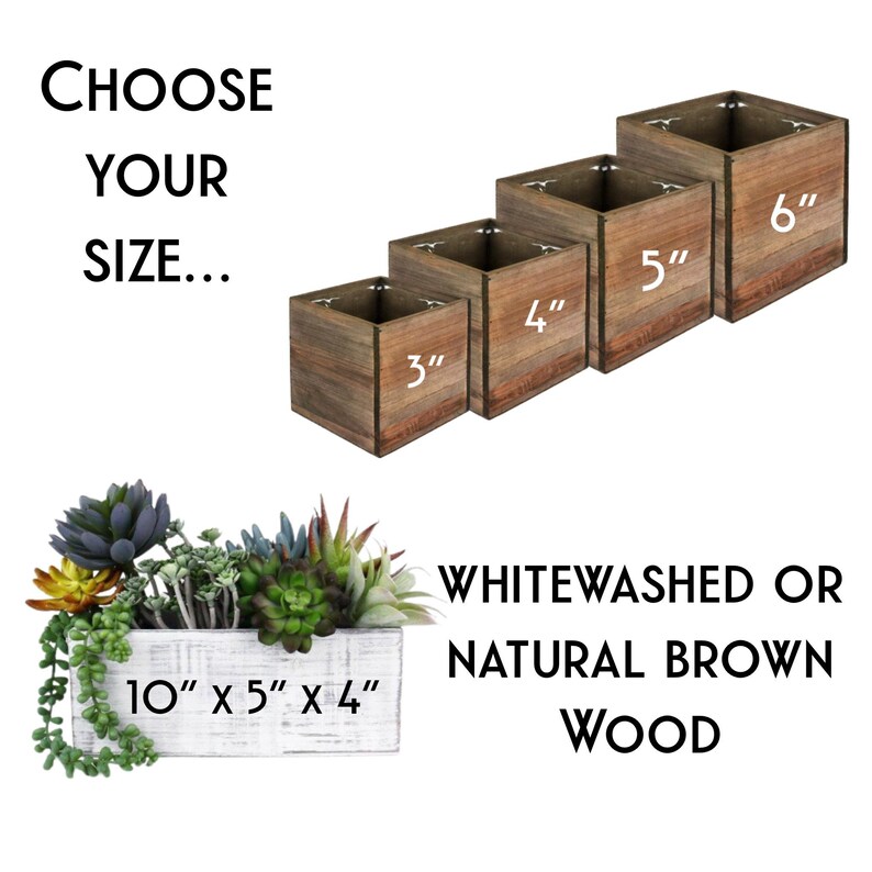 a set of three wooden planters sitting next to each other