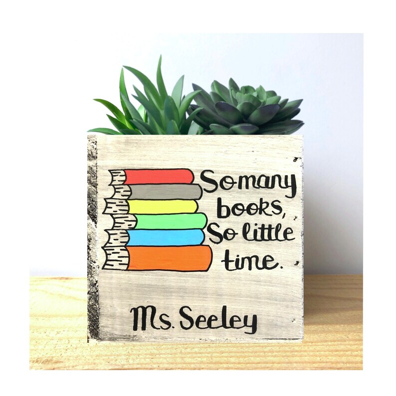 Book Planter So Many Books Reading Lover Gift Gift for image 2