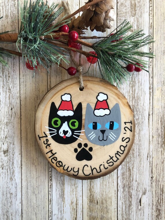 Ensemble De Mignon Noël Chaton Chat Main Dessin Collection Clipart