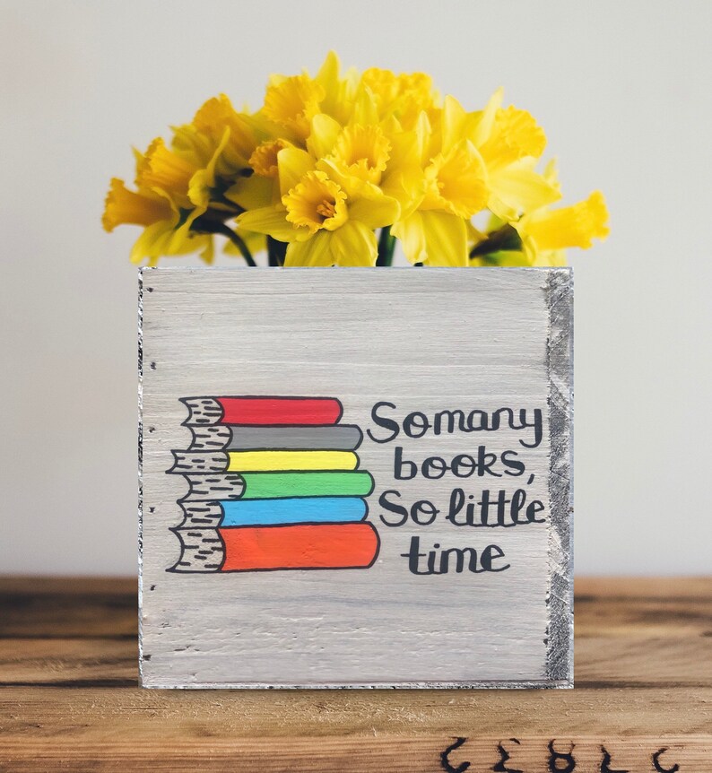 Book Planter So Many Books Reading Lover Gift Gift for image 9