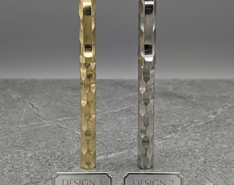 Handmade Hammered Stainless Steel Pen – Textured Luxury Writing Instrument, Office Desk Accessory