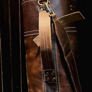 Sturdy Handle of personalized Vintage Cowhide Leather Golf Bag