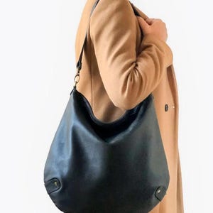 Vintage Style Leather Hobo Bag with Pockets, Women Shoulder Bag, Women Handbag, Crossbody Bag, Slouchy Hobo bag, Leather Tote, Gift for Her