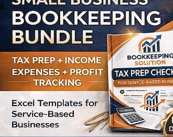 Kleine Business Buchhaltung Excel Vorlage | 100% Steuer- und Steuer- Checkliste (Digitaler Download)