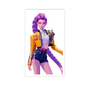 Vibrant KDA All Out Seraphine Glossy Sticker