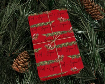 Cajun Night Before Christmas Wrap, Cajun Christmas Wrapping Paper, Louisiana Christmas Paper, Alligator Sleigh Joyeux Noël Wrapping Paper