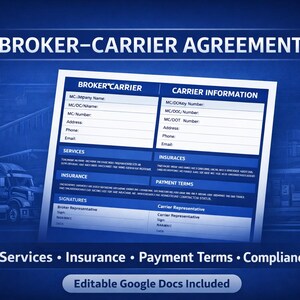 Broker Carrier Agreement Template