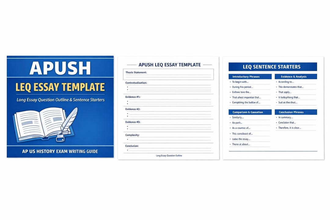 APUSH LEQ Essay Template | US History Exam Prep (pdf - Etsy
