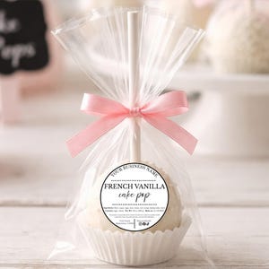 French Vanilla Cake Pop Label Template, Editable Cottage Food Label, Canva Bakery Label, Printable Food Packaging, Small Business Template image 3