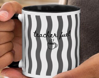 Tazza "Teacher Fuel" - Regalo ideale per insegnanti, tazza per la classe, regalo di ringraziamento, tazza per gli amanti del tè.