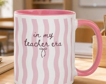 Tazza da caffè "Teacher Era", regalo perfetto per ringraziare gli insegnanti.