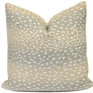 Antelope Pillow Cover: Chenille Linen Throw Pillow