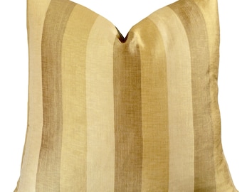 Gold Stripe Pillow Cover: Modern Home Accent Pillow