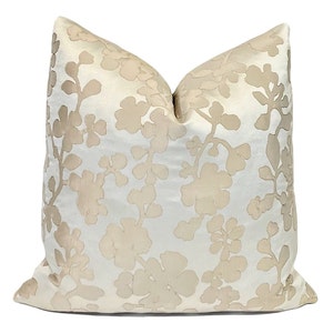 Funda de almohada con diseño floral y botánico Chloe de Kravet Design / Almohada Candice Olson / Blossom / Jacquard / Almohada decorativa de diseñador