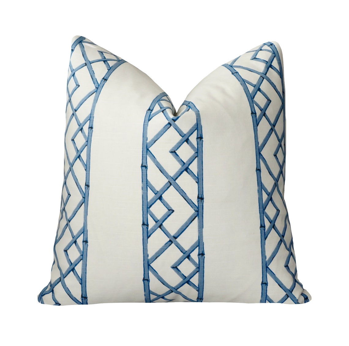 Blue Trellis Pillow Cover Latticely Ultramarine by Kravet image 1