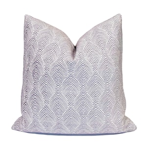 Deco Herringbone Heather Purple Chenille Woven Pillow Cover | Kendall Wilkinson | Designer Pillow | Home Decor Throw Pillows