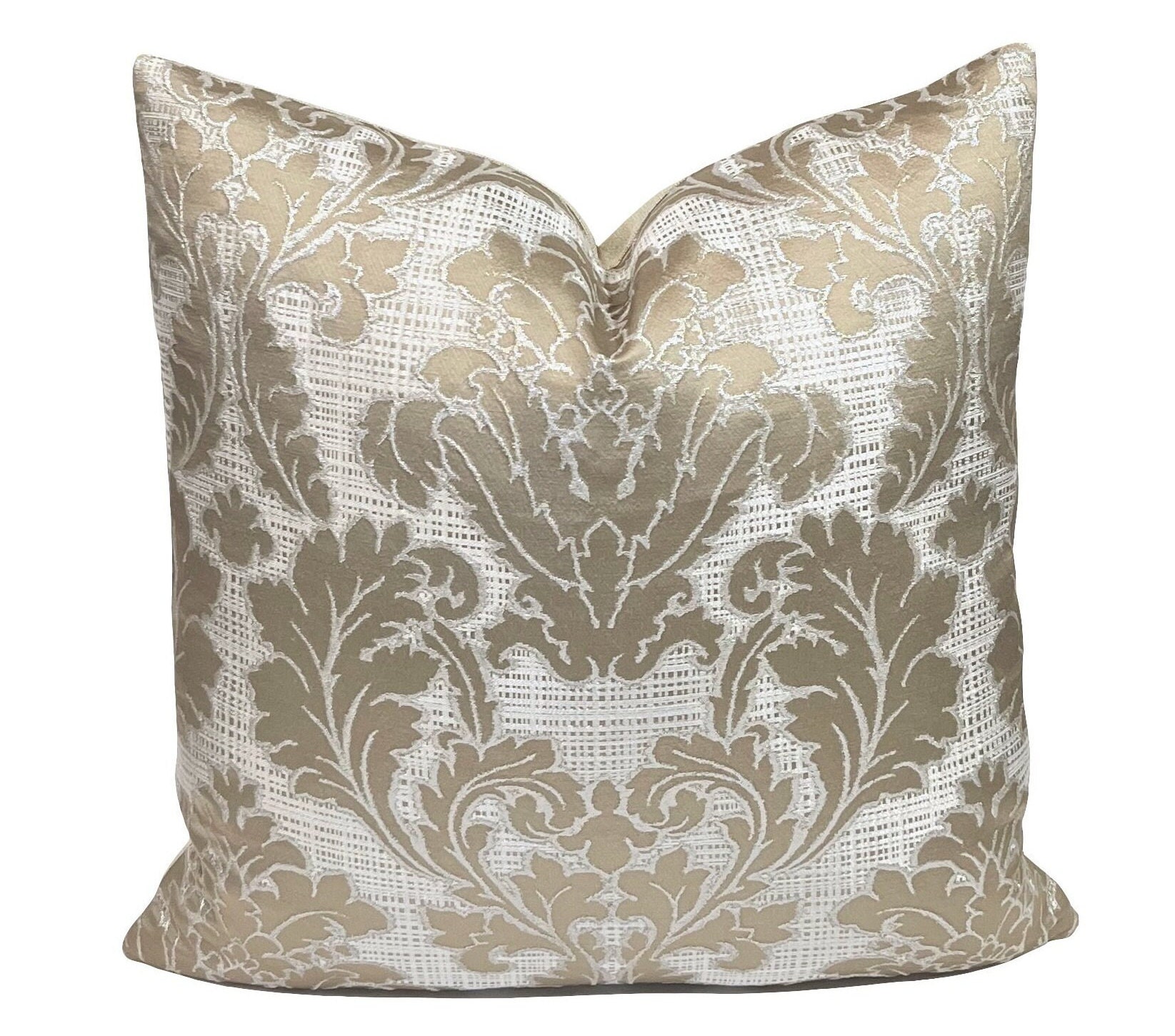 Rodeo Home Ladan Traditional Damask Accent Pillow | 18x18 | More Colors 18x18 / Navy