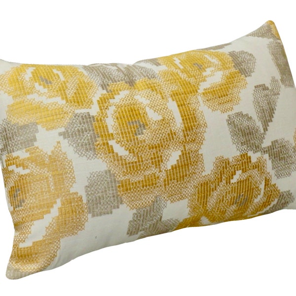 Yellow Lumbar Pillow Etsy