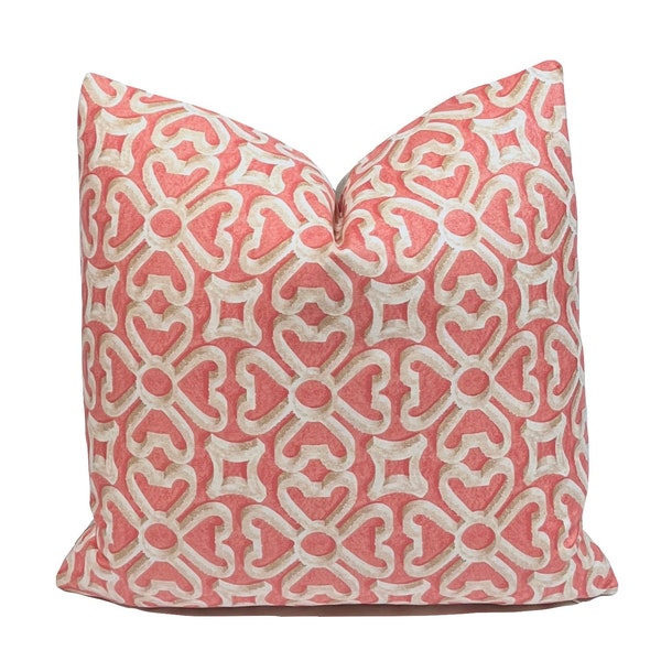Coral Accent Pillow Etsy