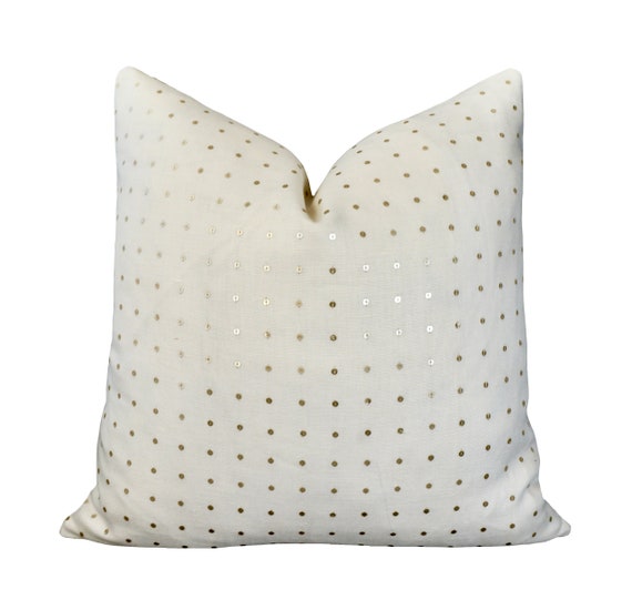 18x18 Metallic Embroidered Diamond Square Throw Pillow White