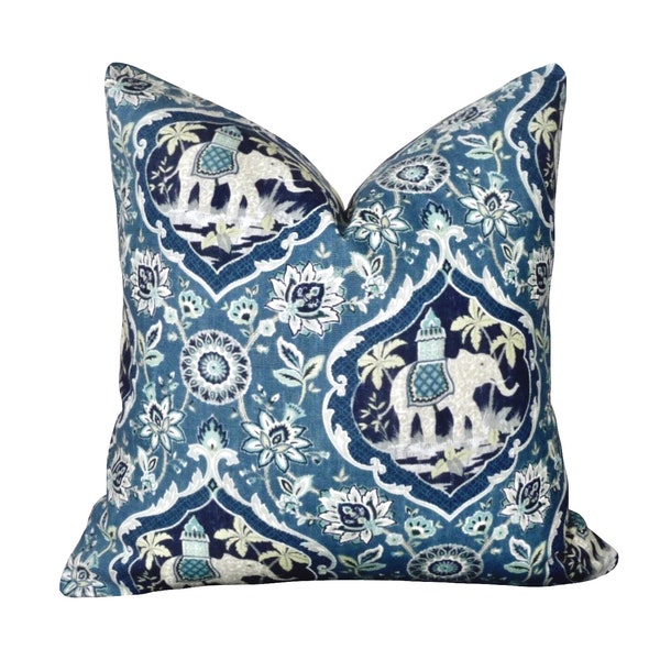 Elephant Blue Pillow Covers Etsy