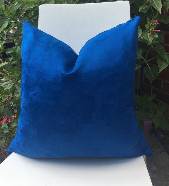 Royal Blue Pillow Sapphire Throw Pillow DENIM BLUE THROW Pillows Dark Blue