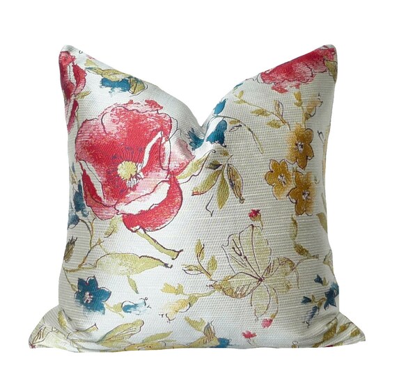 modern floral pillow