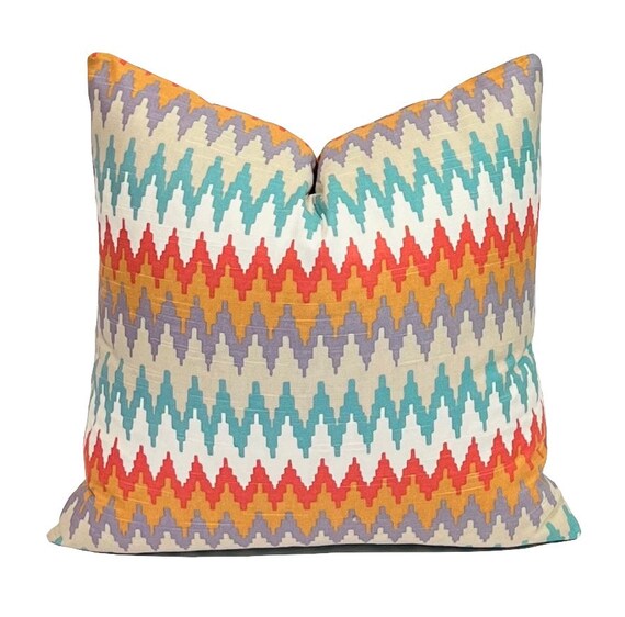 Gold And Red Chevron Decorative Throw Pillow Cover Gold And Red Chevron Decorative Throw Pillow Cover