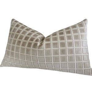 Bijou Linen Velvet Pillow Cover Set: Geometric Accent Pillows (14x24)