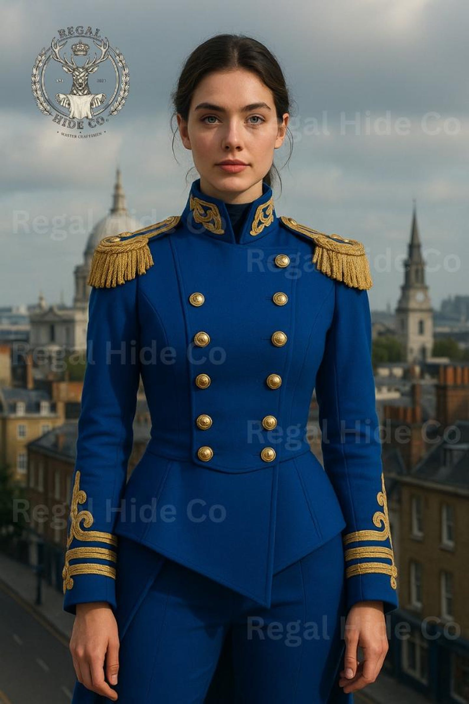 Women's Royal Blue Military Coat | Admiral Costume Jacket - Etsy