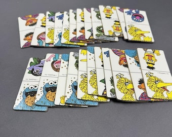 Vintage Sesame Street Muppet Cardboard Dominoes - 23
