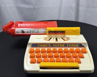Vintage Toy Typewriter - Tomy's Tutor Typer  1977 Works