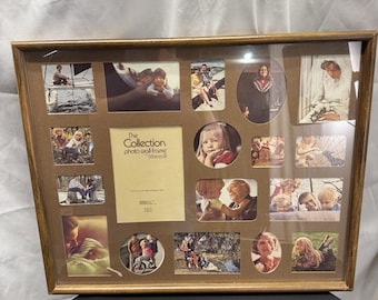 Vintage 16"×20" Wood Intercraft Collage Photo Frame New