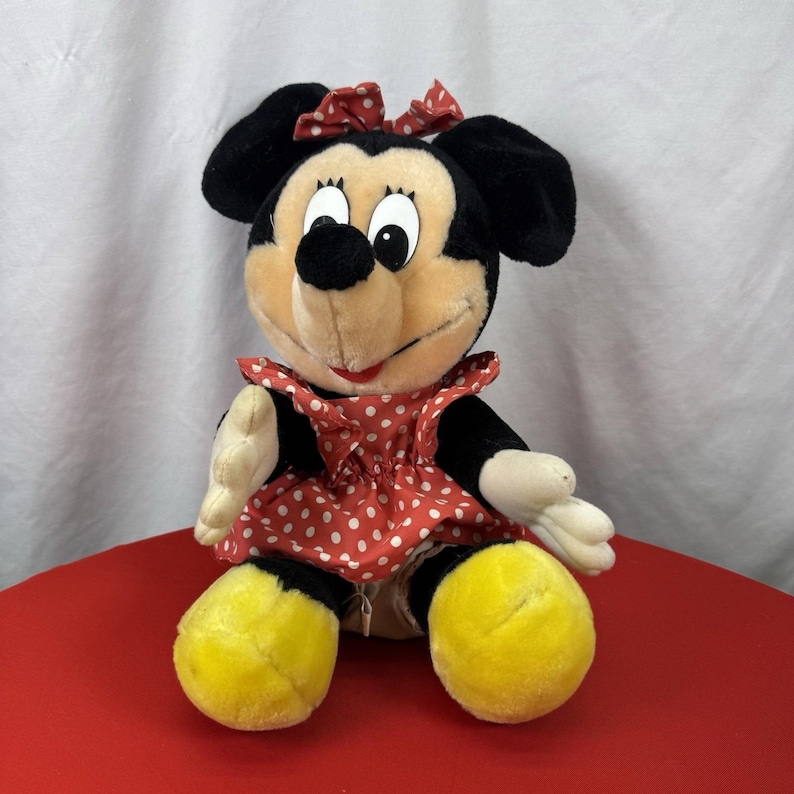 Vintage Disneyland Walt Disney World 14" Minney Mouse Plush Stuffed Animal 1970s image 1