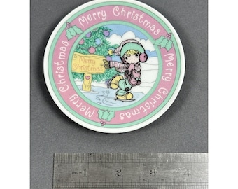 Precious Moments 1992 Plato de Navidad HBB-814Z