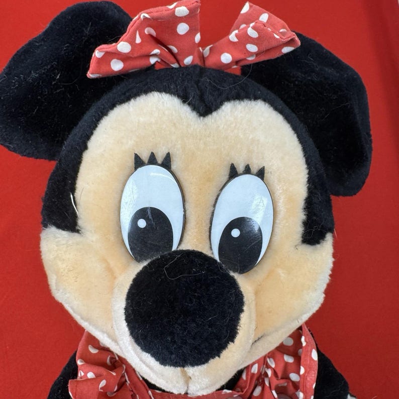 Vintage Disneyland Walt Disney World 14" Minney Mouse Plush Stuffed Animal 1970s image 7