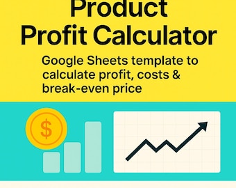 Product Profit Calculator | Google Sheets & Excel Template | Business Profit Analysis Tool