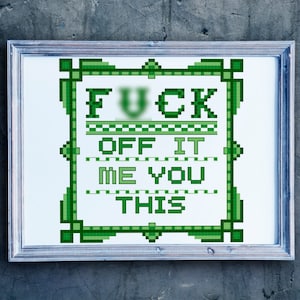 F*ck Off-It-You-Me-This subversive cross stitch pattern