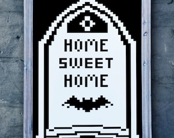 Home Sweet Home Gravestone cross stitch pattern