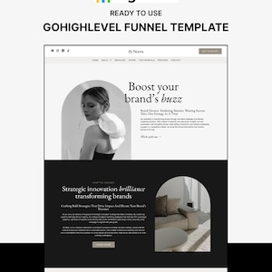 Noora GoHighLevel Website Template for Coaches | High-Converting One-Page GHL Funnel