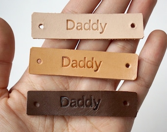 Personalized Leather name tag, Custom leather name tag, leather hang tag, leather tag, leather gift tag, naming tag sew-on for sewing